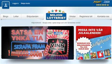 miljonlotteriet vinster|miljonlotteriet hemsida.
